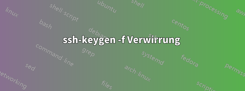 ssh-keygen -f Verwirrung