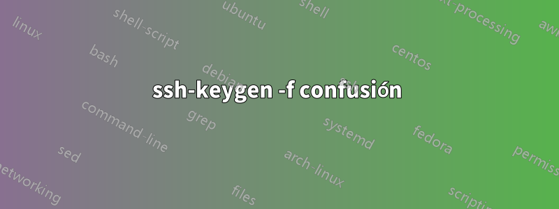 ssh-keygen -f confusión