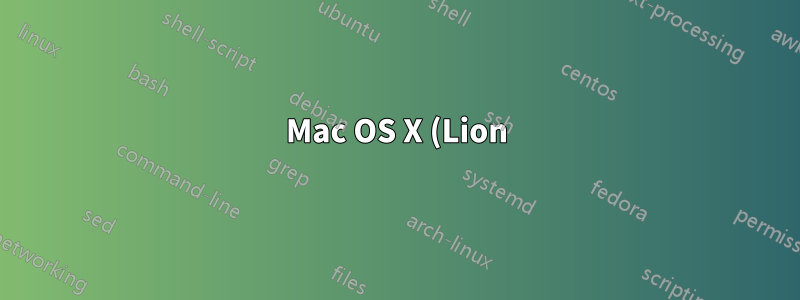 Mac OS X (Lion) Safari: 검색 입력에 집중하는 단축키
