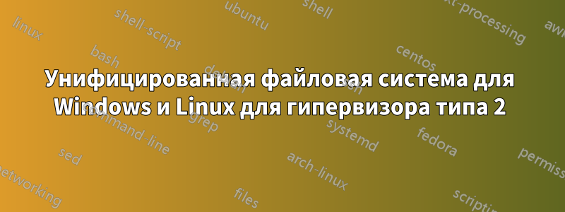Унифицированная файловая система для Windows и Linux для гипервизора типа 2
