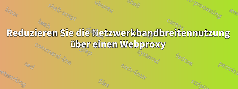 Reduzieren Sie die Netzwerkbandbreitennutzung über einen Webproxy