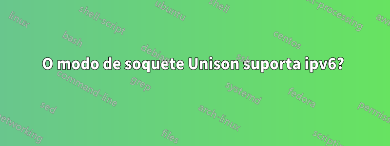 O modo de soquete Unison suporta ipv6?