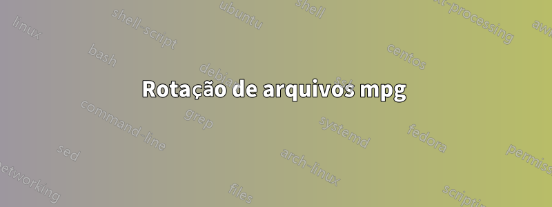 Rotação de arquivos mpg