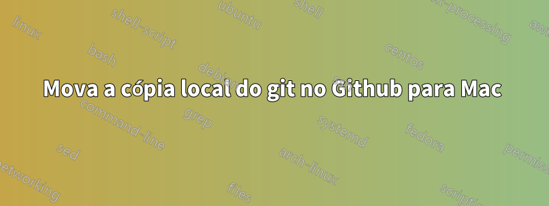 Mova a cópia local do git no Github para Mac