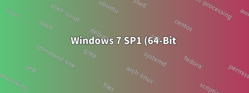 Windows 7 SP1 (64-Bit) kann nicht installiert werden