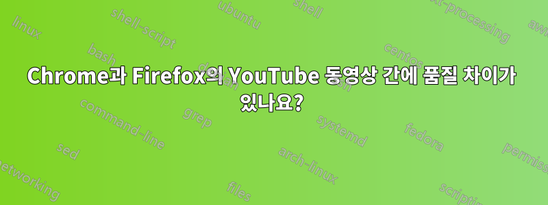 Chrome과 Firefox의 YouTube 동영상 간에 품질 차이가 있나요?