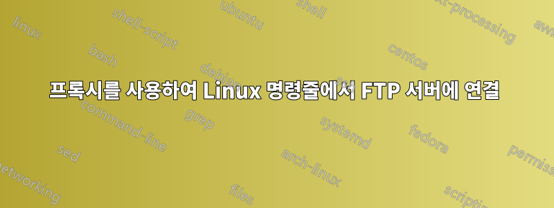 프록시를 사용하여 Linux 명령줄에서 FTP 서버에 연결