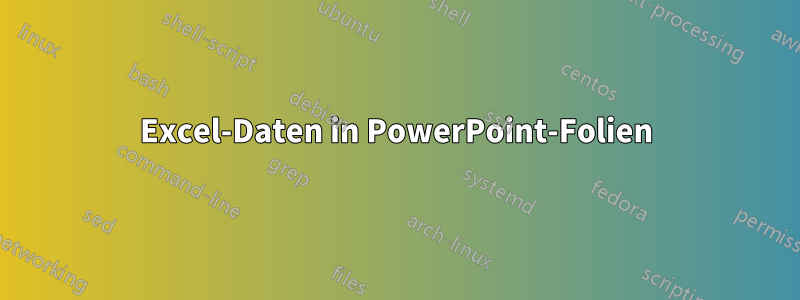Excel-Daten in PowerPoint-Folien