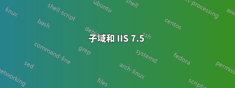 子域和 IIS 7.5