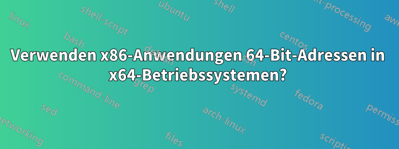 Verwenden x86-Anwendungen 64-Bit-Adressen in x64-Betriebssystemen?