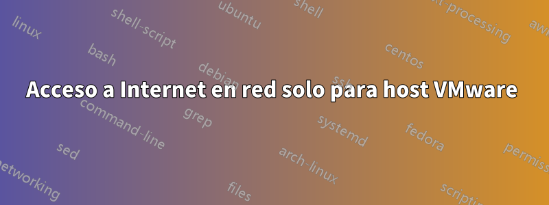 Acceso a Internet en red solo para host VMware