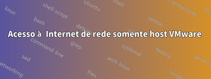 Acesso à Internet de rede somente host VMware