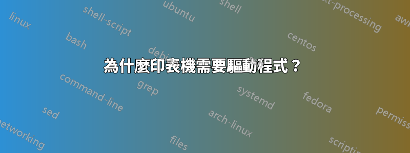 為什麼印表機需要驅動程式？