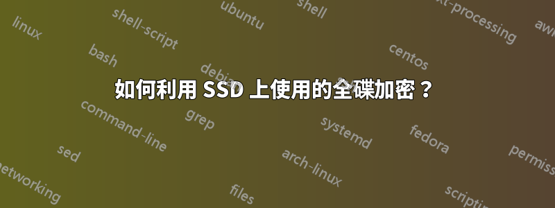 如何利用 SSD 上使用的全碟加密？