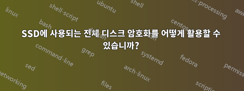 SSD에 사용되는 전체 디스크 암호화를 어떻게 활용할 수 있습니까?