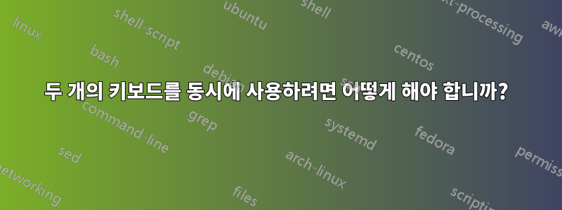 두 개의 키보드를 동시에 사용하려면 어떻게 해야 합니까? 