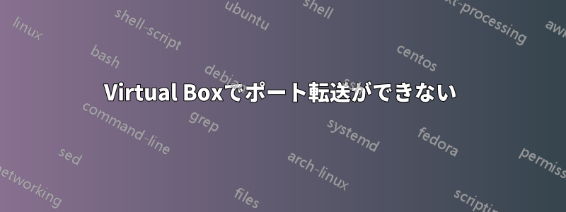 Virtual Boxでポート転送ができない