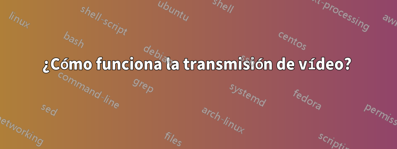 ¿Cómo funciona la transmisión de vídeo?