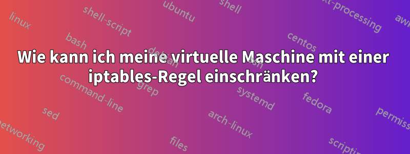Wie kann ich meine virtuelle Maschine mit einer iptables-Regel einschränken?