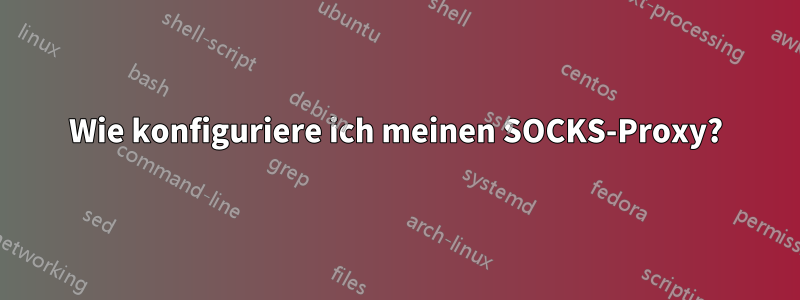 Wie konfiguriere ich meinen SOCKS-Proxy?