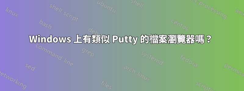 Windows 上有類似 Putty 的檔案瀏覽器嗎？