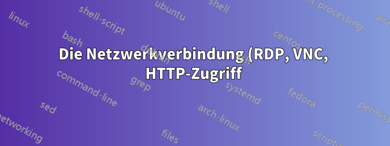 Die Netzwerkverbindung (RDP, VNC, HTTP-Zugriff) wird mit zunehmender Verfügbarkeit langsamer