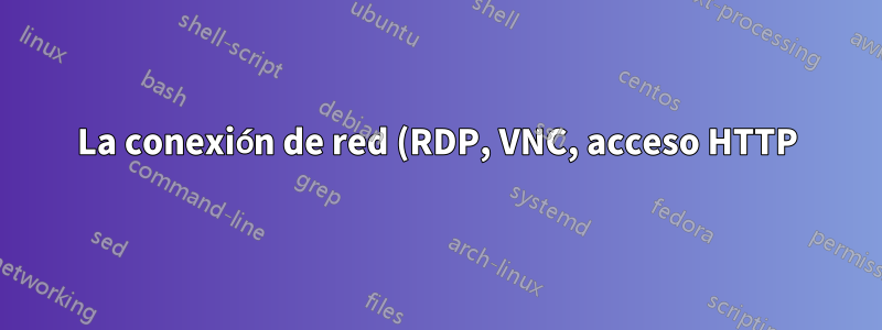 La conexión de red (RDP, VNC, acceso HTTP) se vuelve más lenta con el tiempo de actividad