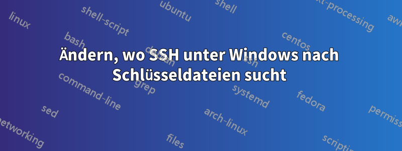 Ändern, wo SSH unter Windows nach Schlüsseldateien sucht