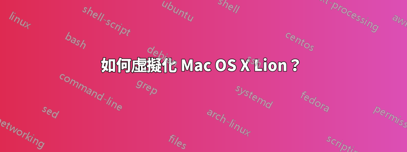 如何虛擬化 Mac OS X Lion？