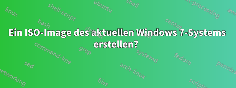 Ein ISO-Image des aktuellen Windows 7-Systems erstellen? 