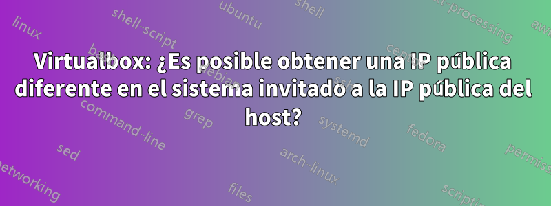 Virtualbox: ¿Es posible obtener una IP pública diferente en el sistema invitado a la IP pública del host?