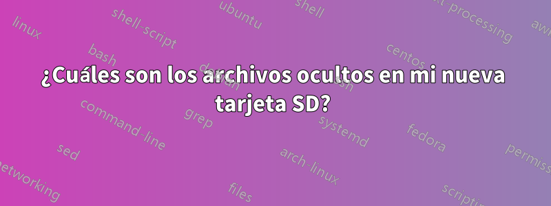 ¿Cuáles son los archivos ocultos en mi nueva tarjeta SD?