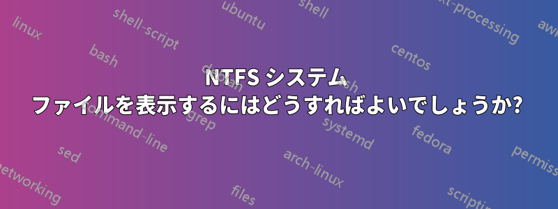 NTFS システム ファイルを表示するにはどうすればよいでしょうか?