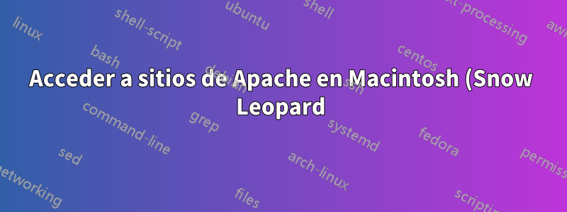 Acceder a sitios de Apache en Macintosh (Snow Leopard) utilizando la dirección IP interna de la máquina