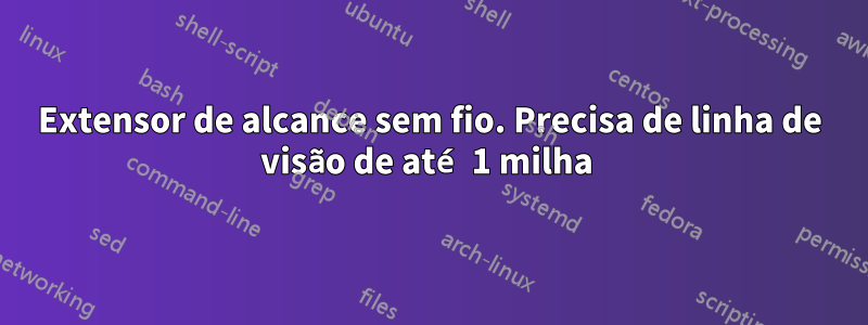 Extensor de alcance sem fio. Precisa de linha de visão de até 1 milha 