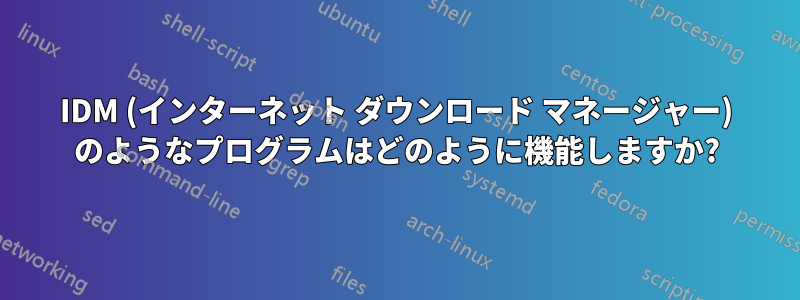 IDM (インターネット ダウンロード マネージャー) のようなプログラムはどのように機能しますか?