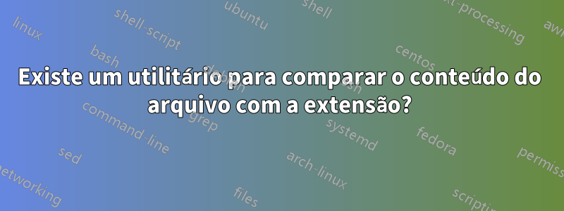 Existe um utilitário para comparar o conteúdo do arquivo com a extensão?