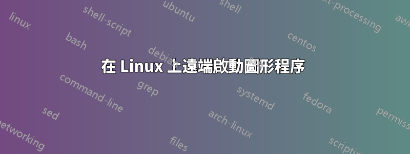 在 Linux 上遠端啟動圖形程序