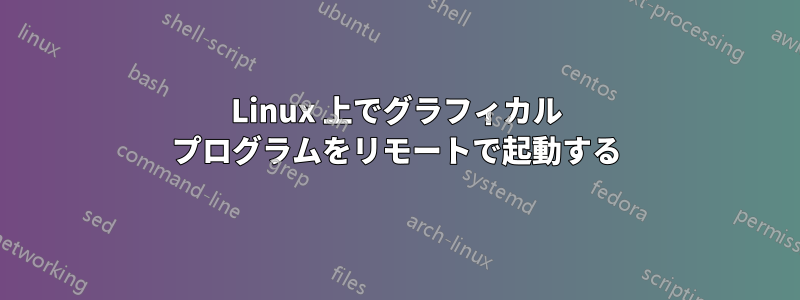 Linux 上でグラフィカル プログラムをリモートで起動する