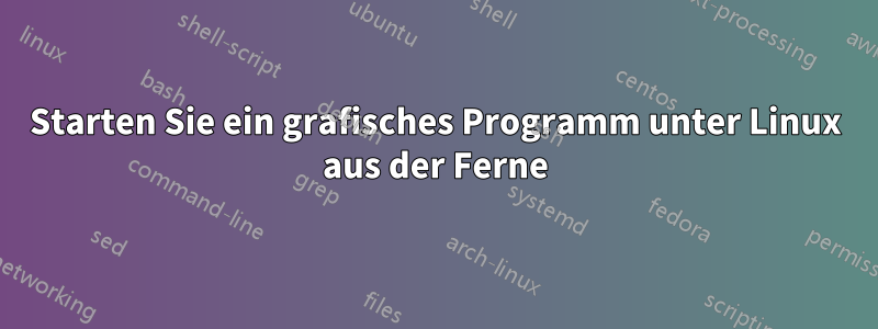 Starten Sie ein grafisches Programm unter Linux aus der Ferne