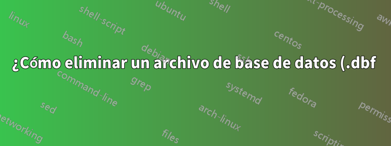 ¿Cómo eliminar un archivo de base de datos (.dbf) de Oracle 10g?