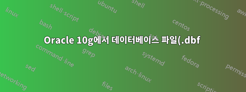 Oracle 10g에서 데이터베이스 파일(.dbf)을 삭제하는 방법은 무엇입니까?