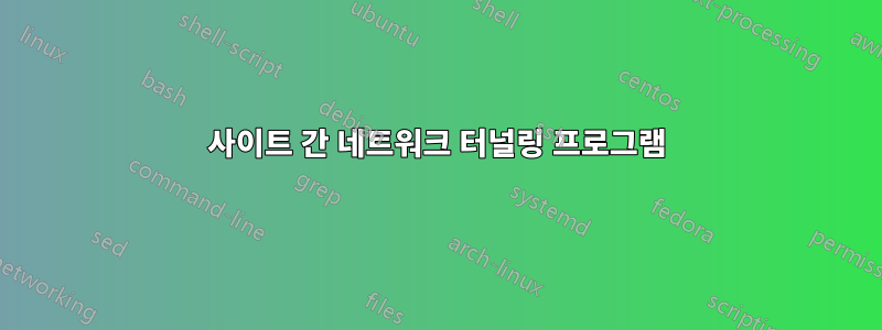 사이트 간 네트워크 터널링 프로그램