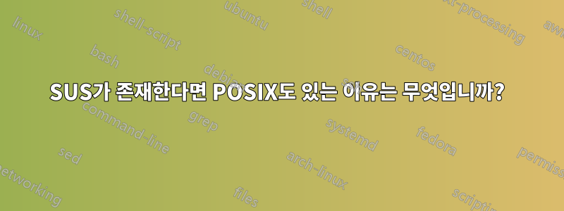 SUS가 존재한다면 POSIX도 있는 이유는 무엇입니까? 