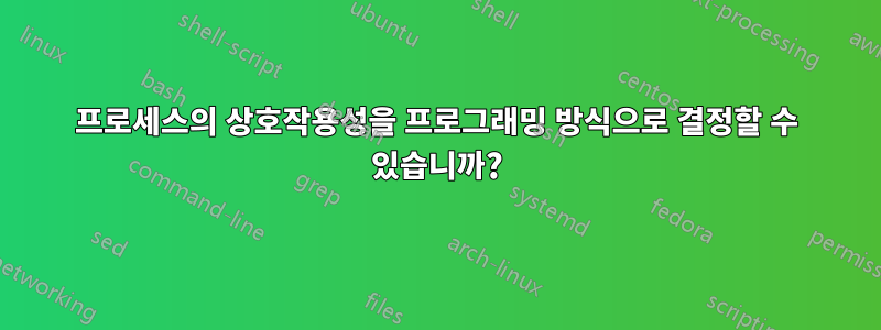 프로세스의 상호작용성을 프로그래밍 방식으로 결정할 수 있습니까?