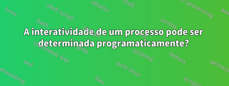 A interatividade de um processo pode ser determinada programaticamente?