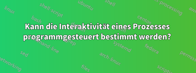 Kann die Interaktivität eines Prozesses programmgesteuert bestimmt werden?