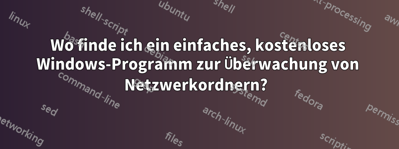 Wo finde ich ein einfaches, kostenloses Windows-Programm zur Überwachung von Netzwerkordnern? 