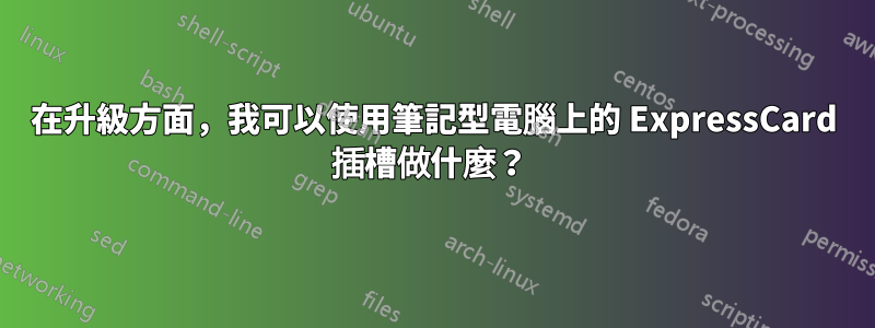 在升級方面，我可以使用筆記型電腦上的 ExpressCard 插槽做什麼？ 