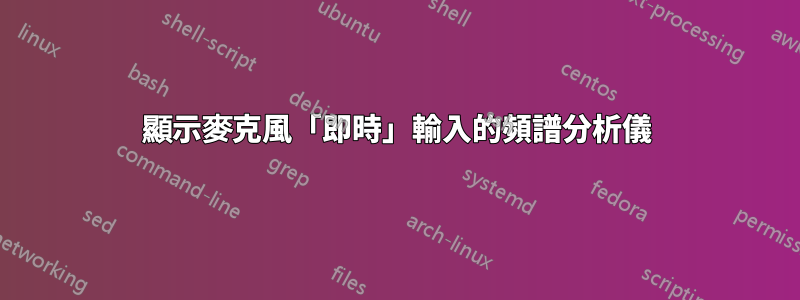 顯示麥克風「即時」輸入的頻譜分析儀